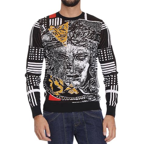 pull homme versace|Versace sale for men.